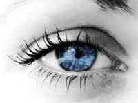Макияж глаз с розовыми тенями для голубых глаз