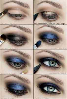 Весенний макияж для синих глаз