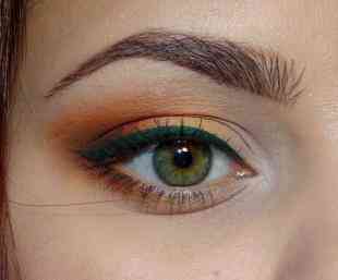 Макияж глаз для зеленых глаз и рыжих волос