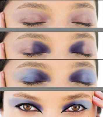 Как красить глаза тенями синими красиво