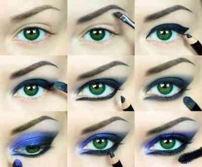 Как красиво красить глаза голубые