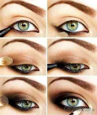 Как красить глаза тенями узкие