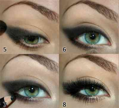 Как правильно красить глаза тенями черными