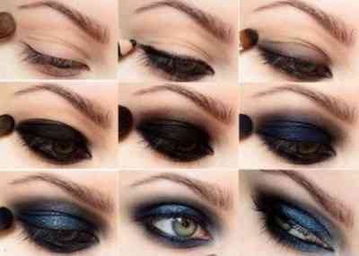 Как правильно красить глаза тенями черными