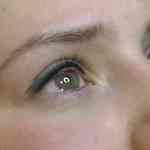 Перманентный макияж глаз нижнего века с растушевкой фото