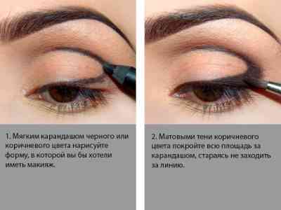 Красивый макияж для чёрных глаз в домашних условиях с фото