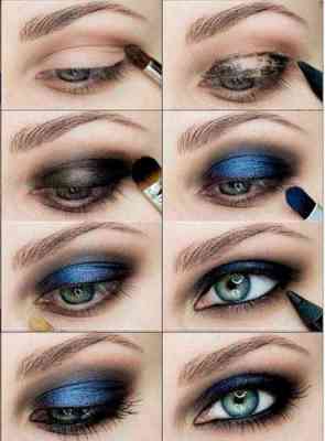 Как сделать дневной макияж для серо голубых глаз