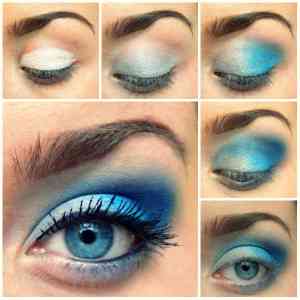 Как сделать вечерний макияж для голубых глаз