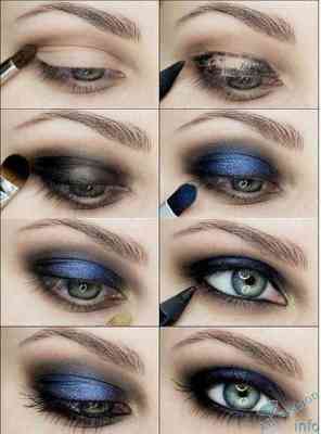 Красивый вечерний макияж для голубых глаз видео