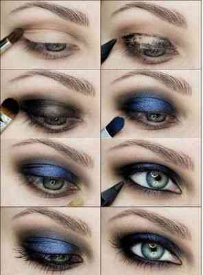 Сценический макияж голубые глаза
