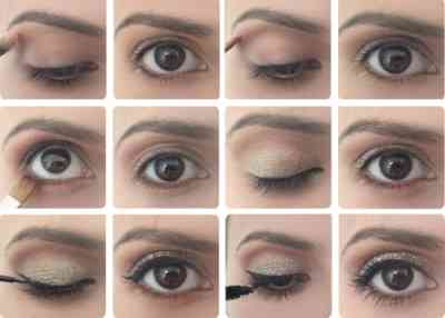 Как макияжем увеличить карие глаза фото