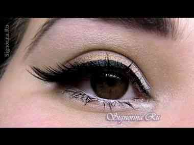 Красивый макияж со стрелками для карих глаз