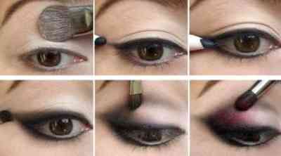 Вечерний макияж для миндалевидных карих глаз
