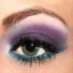 Фиолетовый макияж для зеленых глаз пошагово