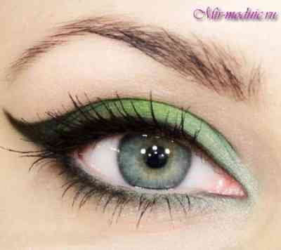 Макияж для серо зеленых глаз и темных волос фото