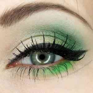 Макияж для зеленых больших глаз круглых глаз