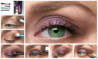 Повседневный макияж для брюнеток с зелеными глазами пошаговые