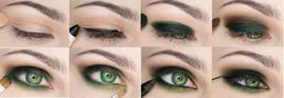 Правильный макияж для зеленых глаз пошагово с фото