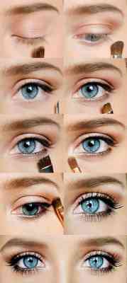 Как красить глаза тенями синими красиво