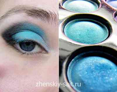 Красивый вечерний макияж для начинающих для голубых глаз