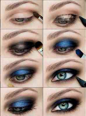 Вечерний макияж для серо голубых глаз пошаговое фото