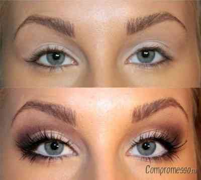 Как увеличить маленькие карие глаза с помощью макияжа