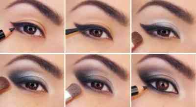 Контрастный макияж для карих глаз