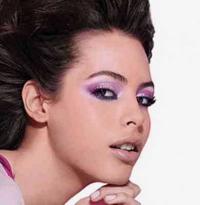 Макияж с фиолетовыми тенями фото для карих глаз