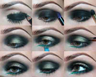Примеры вечернего макияжа для карих глаз фото