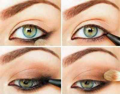 Дневной макияж для зеленых маленьких глаз