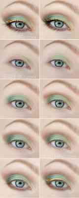 Идея макияжа для зеленых глаз пошагово фото