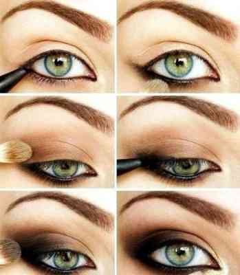 Нежный макияж для зеленых глаз