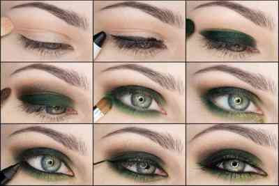 Простой макияж для зеленых глаз на каждый день фото пошагово