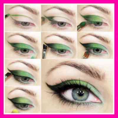 Вечерний макияж смоки айс для зеленых глаз