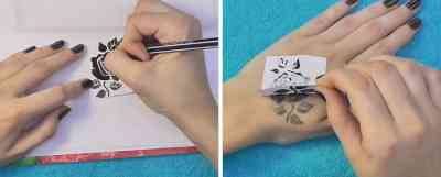 Как сделать временную татуировку с помощью подводки для глаз