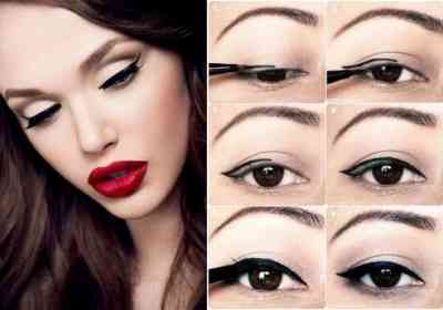 Как сделать раскосые глаза с помощью макияжа фото