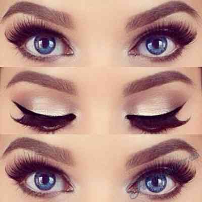 Как сделать красивый макияж для голубых глаз